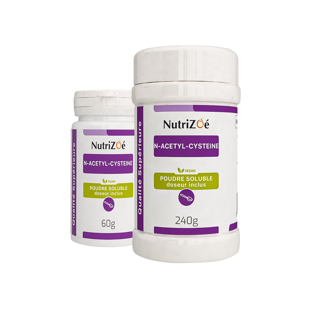NAC végane N-Acetyl cysteine en poudre soluble | Nutrizoé