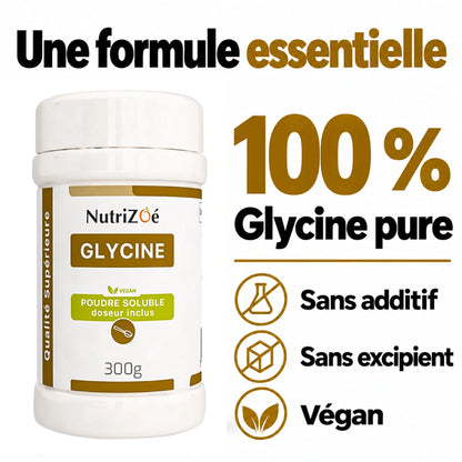 Glycine en poudre NutriZoé. Composition et pureté du produit.
