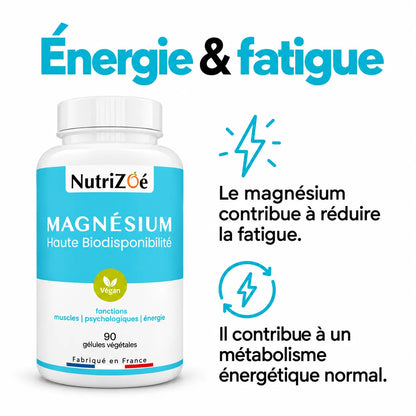 Le magnésium contribue à réduire la fatigue et à un métabolisme énergétique normal.