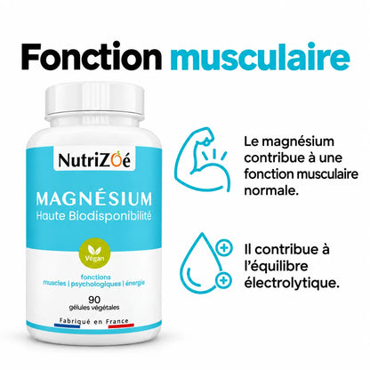 Le magnésium contribue à une fonction musculaire normale et à l’équilibre électrolytique.