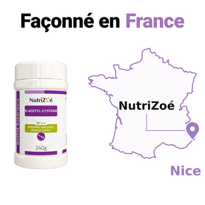 NAC en poudre NutriZoé, façonnée en France. NutriZoé à Nice.