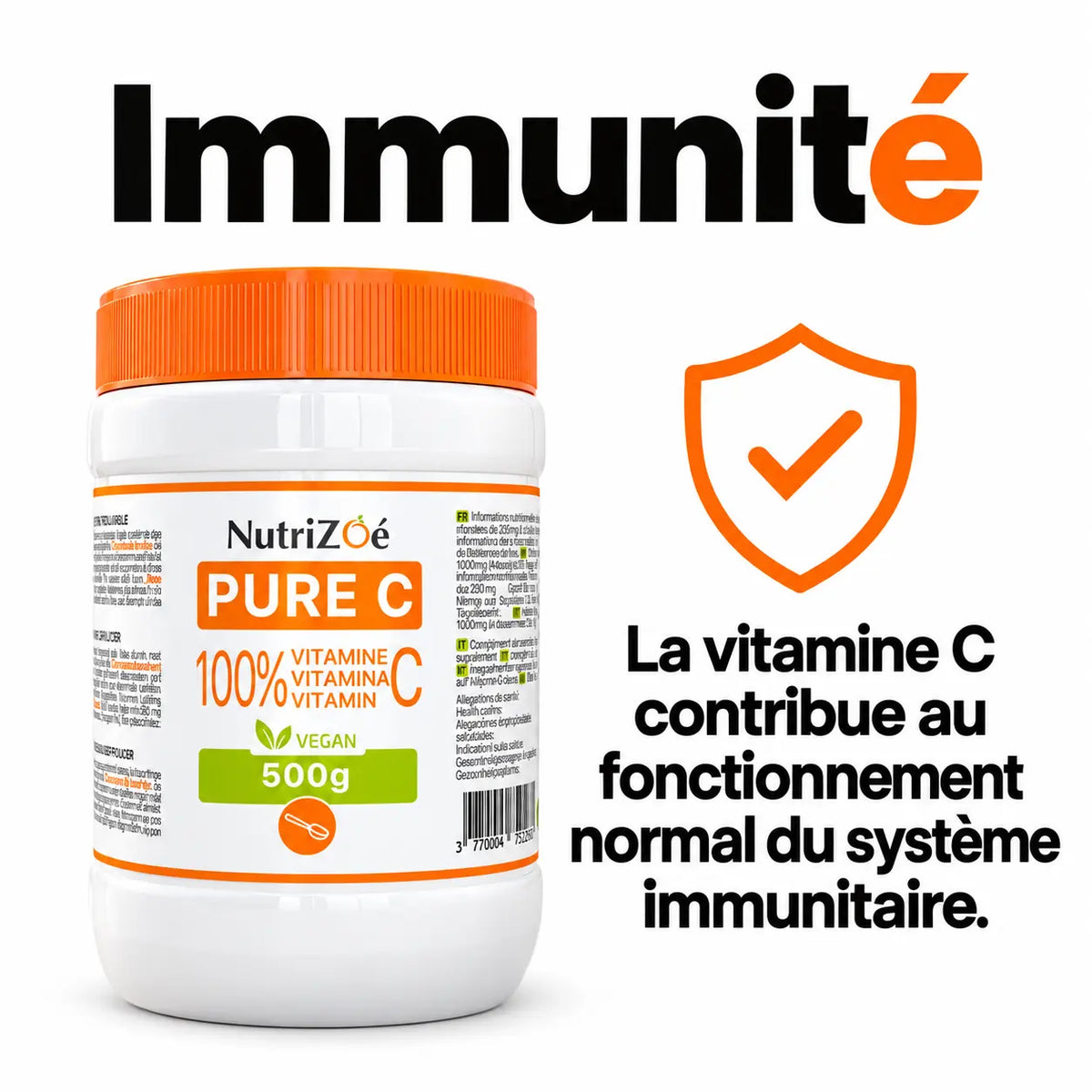La vitamine C contribue au fonctionnement normal du système immunitaire