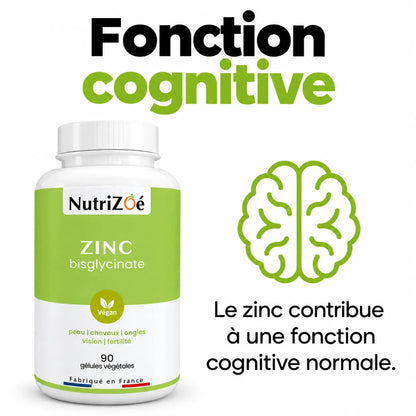 Zinc contributes to normal cognitive function.