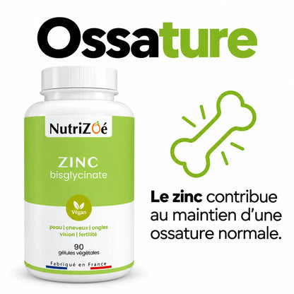 Zinc contributes to the maintenance of normal bones.