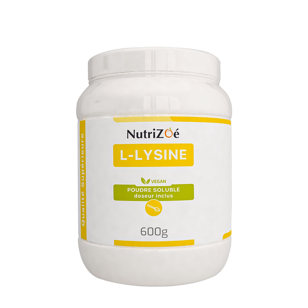 L-Lysine végane d'origine végétale | poudre soluble | Format 600g | acide aminé | Nutrizoé