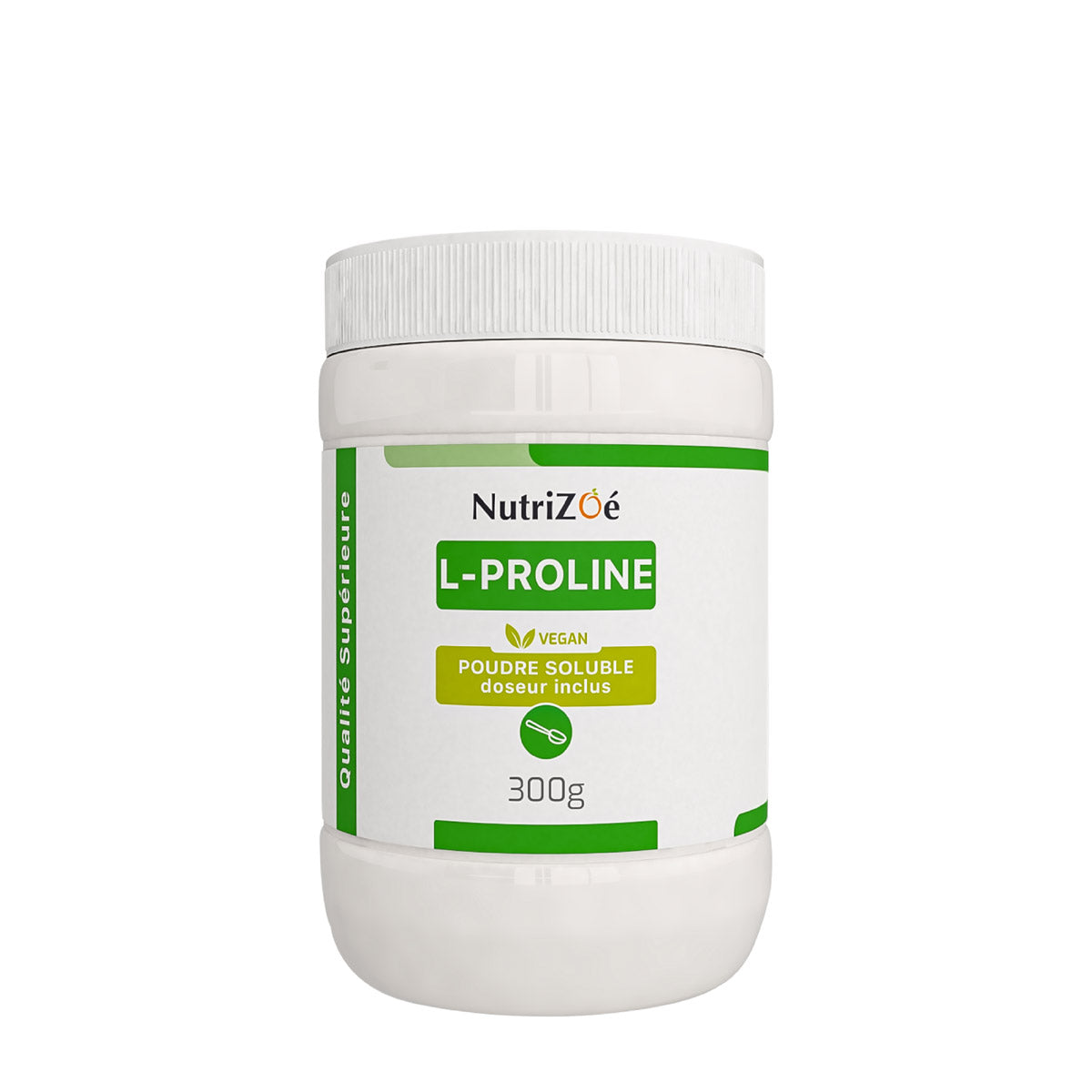 L-Proline d'origine végétale | poudre soluble | Format 300g | acide aminé | Nutrizoé