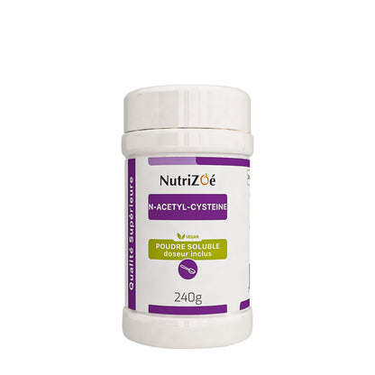 N-Acétyl L-Cystéine (NAC) Poudre Pure 500 G – Précurseur Glutathion – Soutien Foie & Antioxydant Puissant