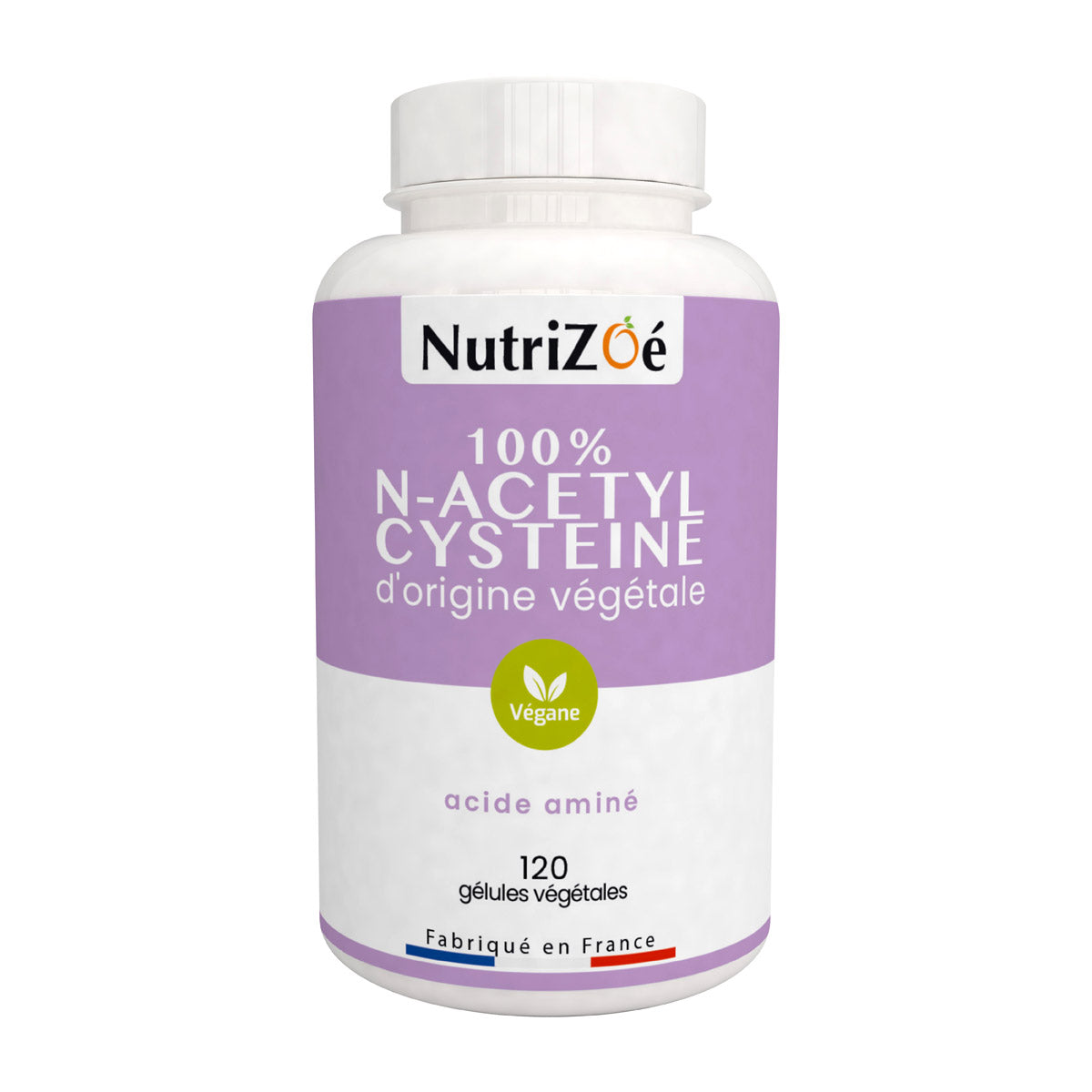 NAC végane N-Acetyl cysteine | Format 120 gélules | Nutrizoé